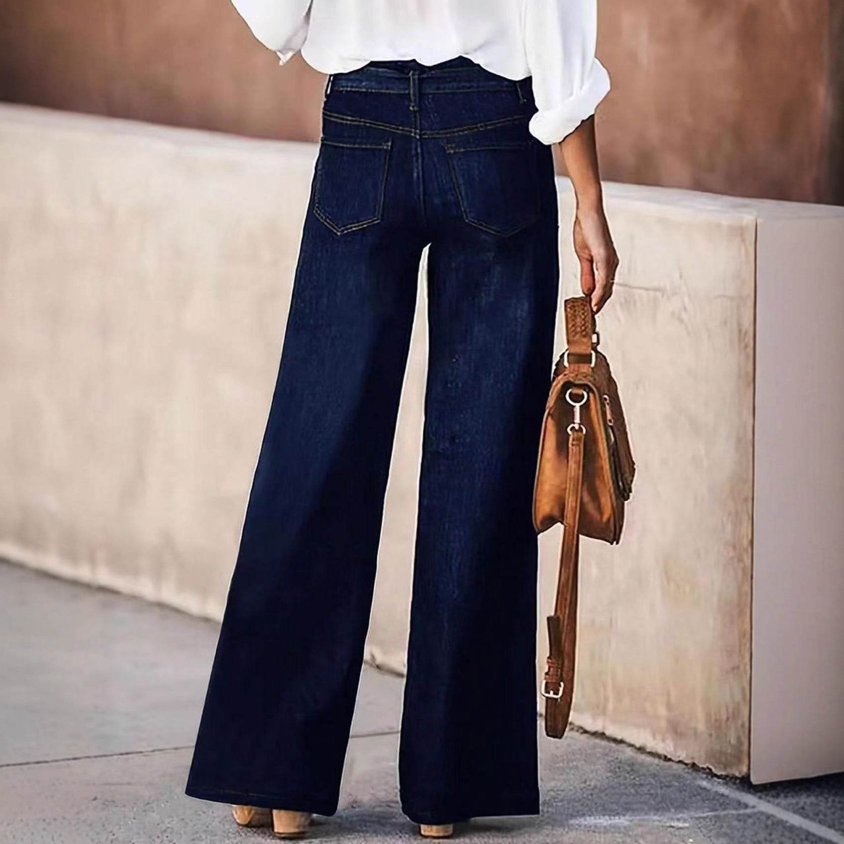 American Hot Girl Retro Wide Leg Jeans