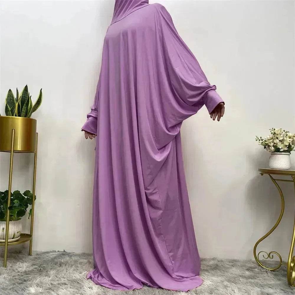 Batwing Sleeve Plain Abaya for ArabArab Women Eid Jalabiya for Women Islamic Wear for Women
