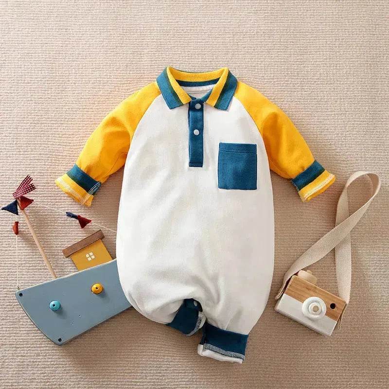 Baby One-piece Spring And Autumn Romper Baseball Uniform cloth