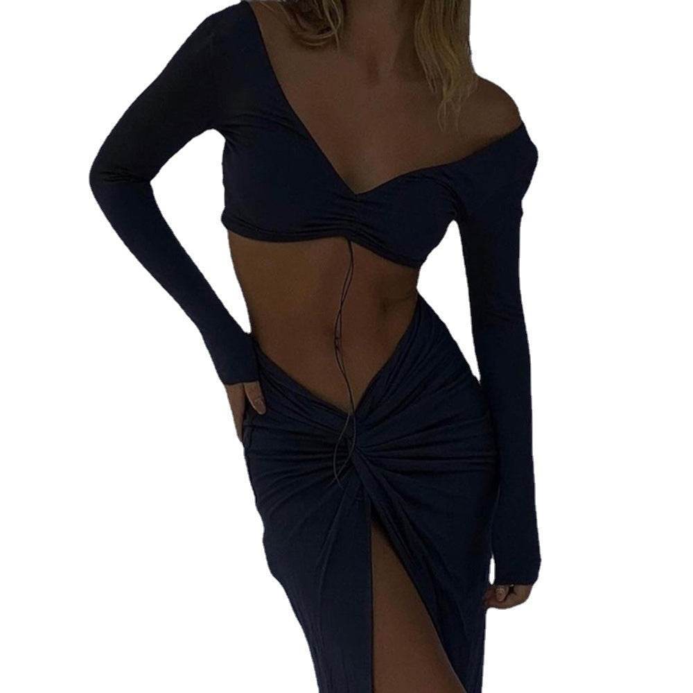 Women's Stylish 2-Piece Skirt Set with Split Detail