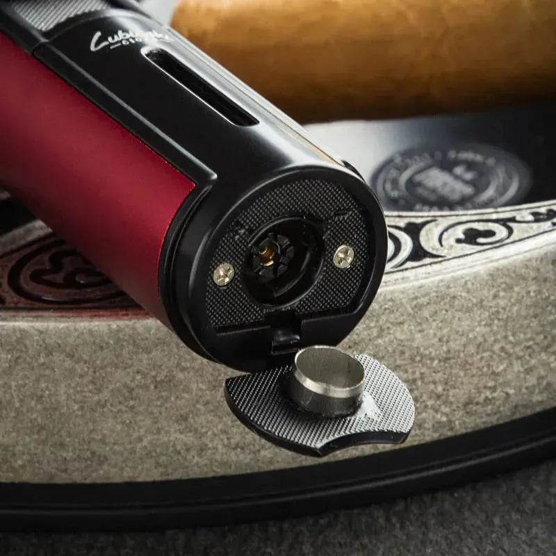 Luxury Cigar Lighter with Cigar Hole Punch