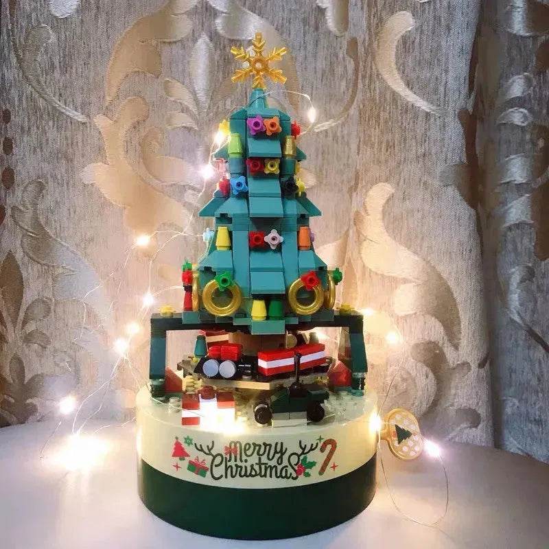 Black Friday deals Christmas Tree Blocks Spin Music Box Blocks
