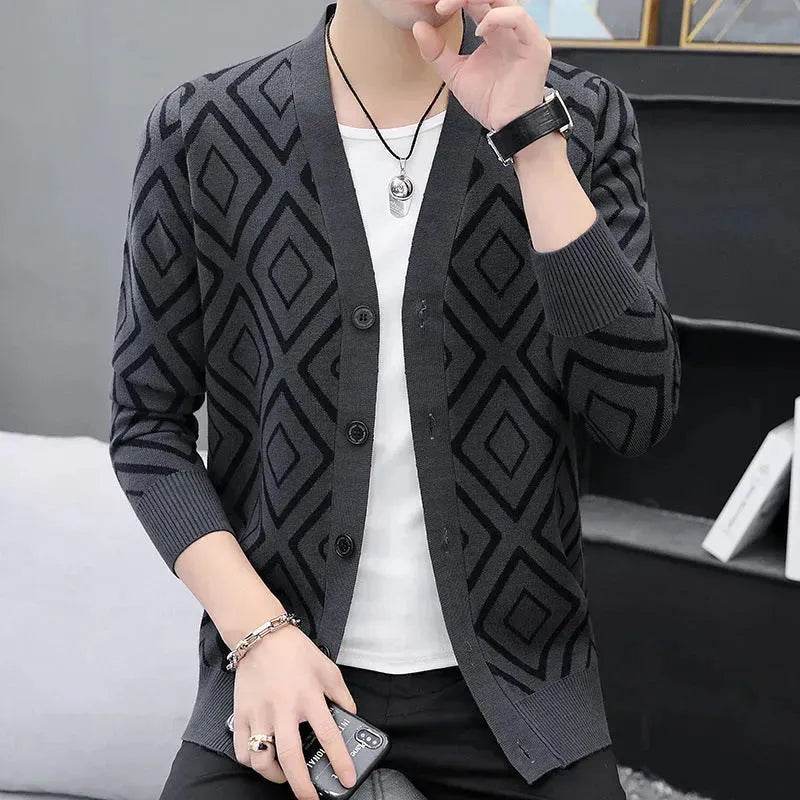 Slim fit  High-end Knitted Cardigan Sweater For Men