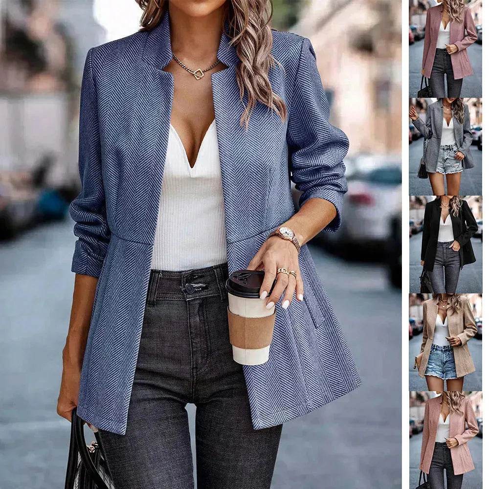 Slim-fit Jacket Fashion Commuting Thick fall Work office blazer suit Overcoat For Women