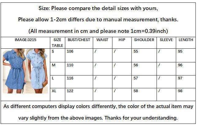 Spring And Summer New Loose Casual Denim Dress Women
