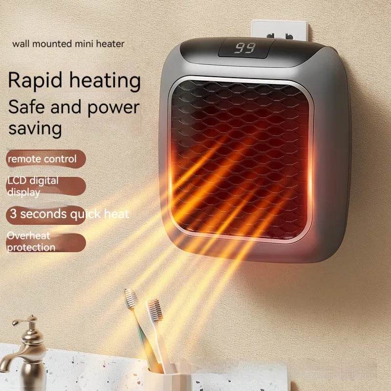 Remote Control Mini Fan Room House Space Heater Warm Artifact