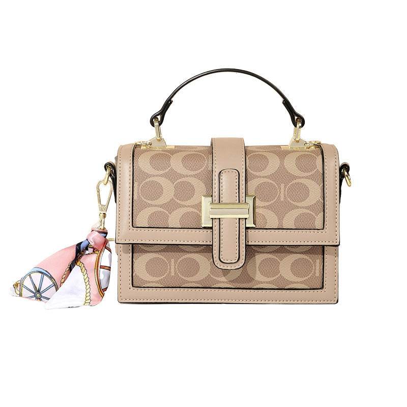 Vintage Printed PVC leather Shoulder Crossbody Bag for women