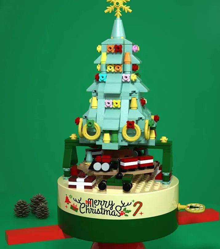 Black Friday deals Christmas Tree Blocks Spin Music Box Blocks