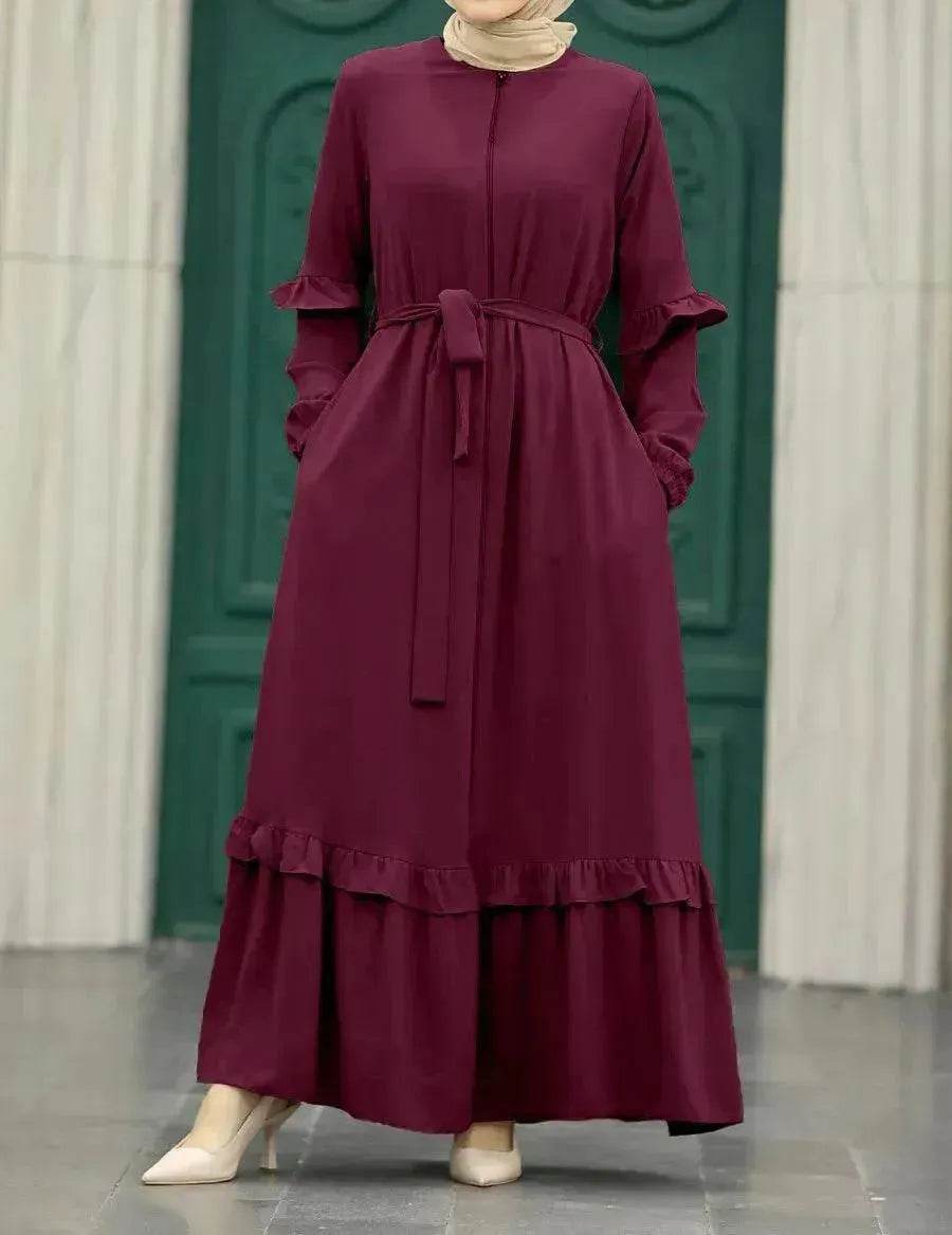 Conservative Hijab Abaya Dress for Arab Dubai Turkey Middle Eastern Women