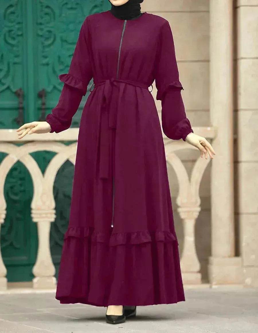 Conservative Hijab Abaya Dress for Arab Dubai Turkey Middle Eastern Women