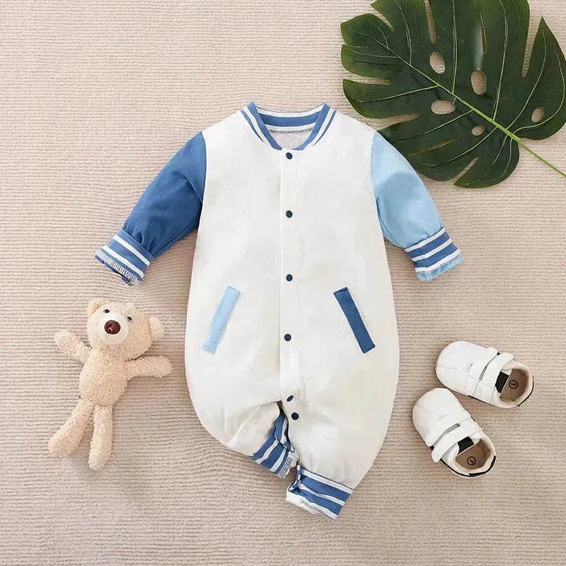 Baby One-piece Spring And Autumn Romper Baseball Uniform cloth