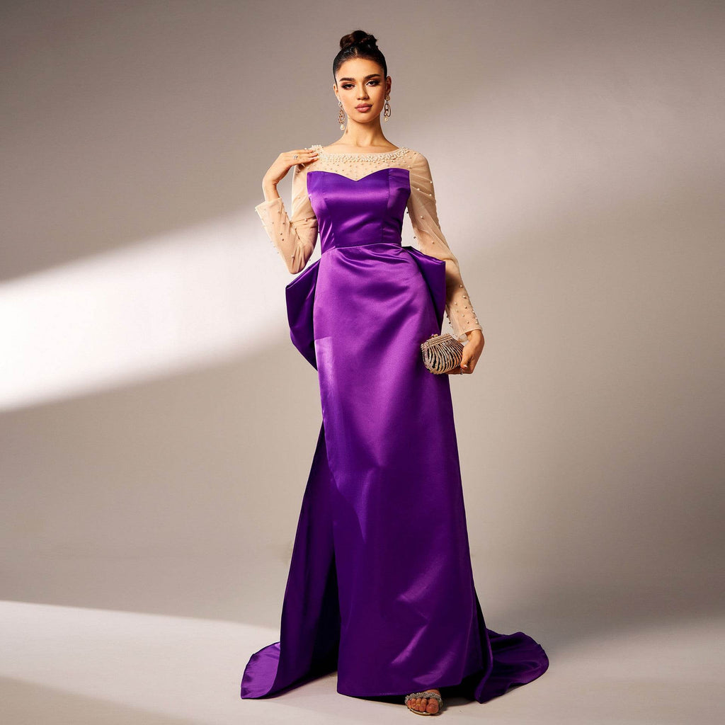 Long Sleeve Evening Party Dress
