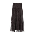 Retro Paisley Printed Skirt Women's Low Waist Midi skirt