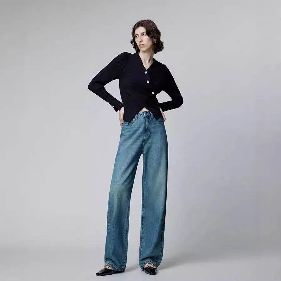 Fashion American Retro New Baggy Jeans Pant Women