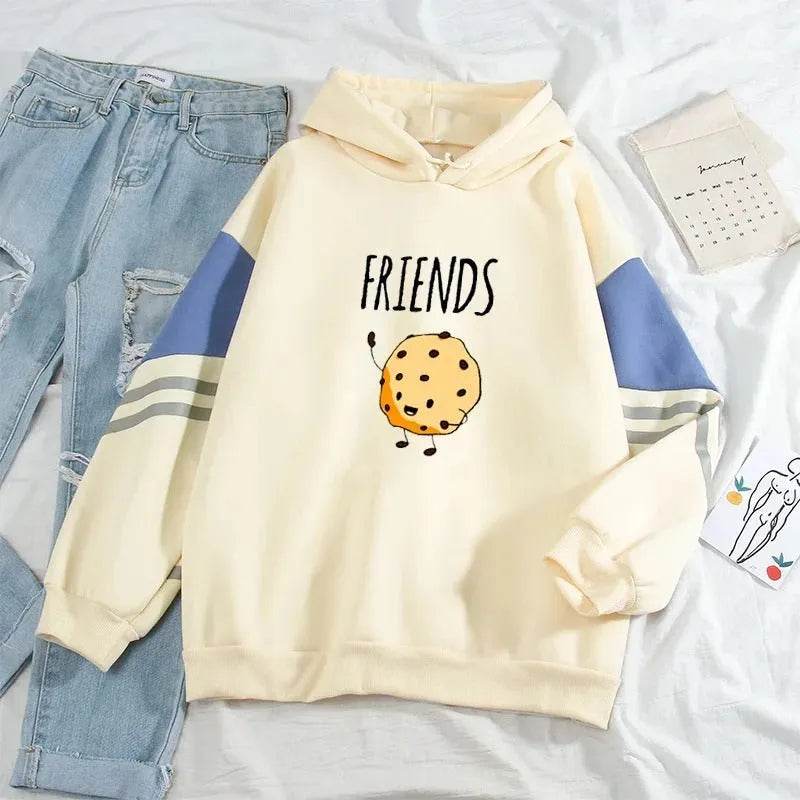 Color Matching Hoodie sweatshirt Top Pullover