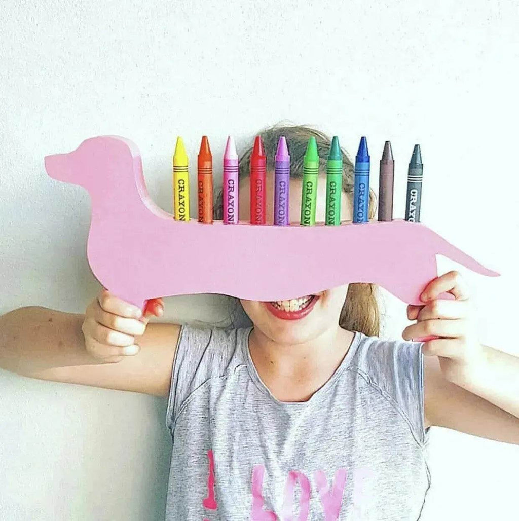 Dachshund Crayon Storage Ornaments