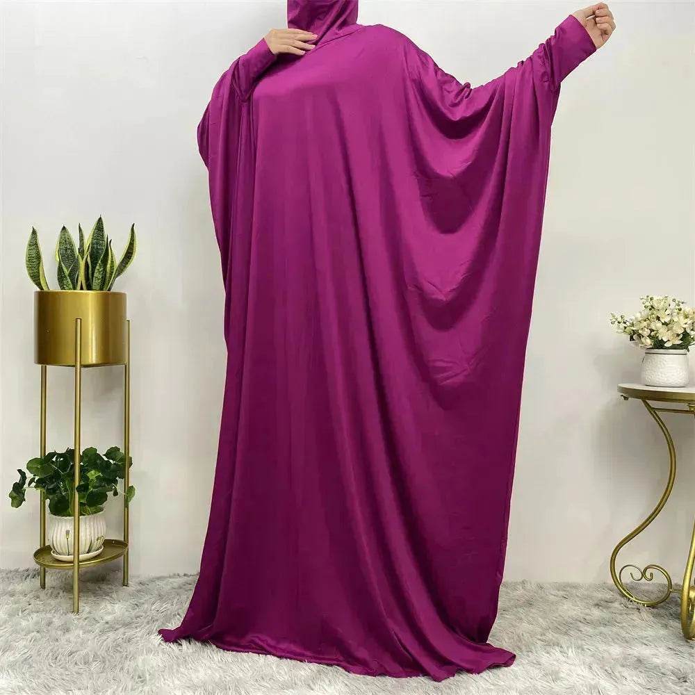 Batwing Sleeve Plain Abaya for ArabArab Women Eid Jalabiya for Women Islamic Wear for Women
