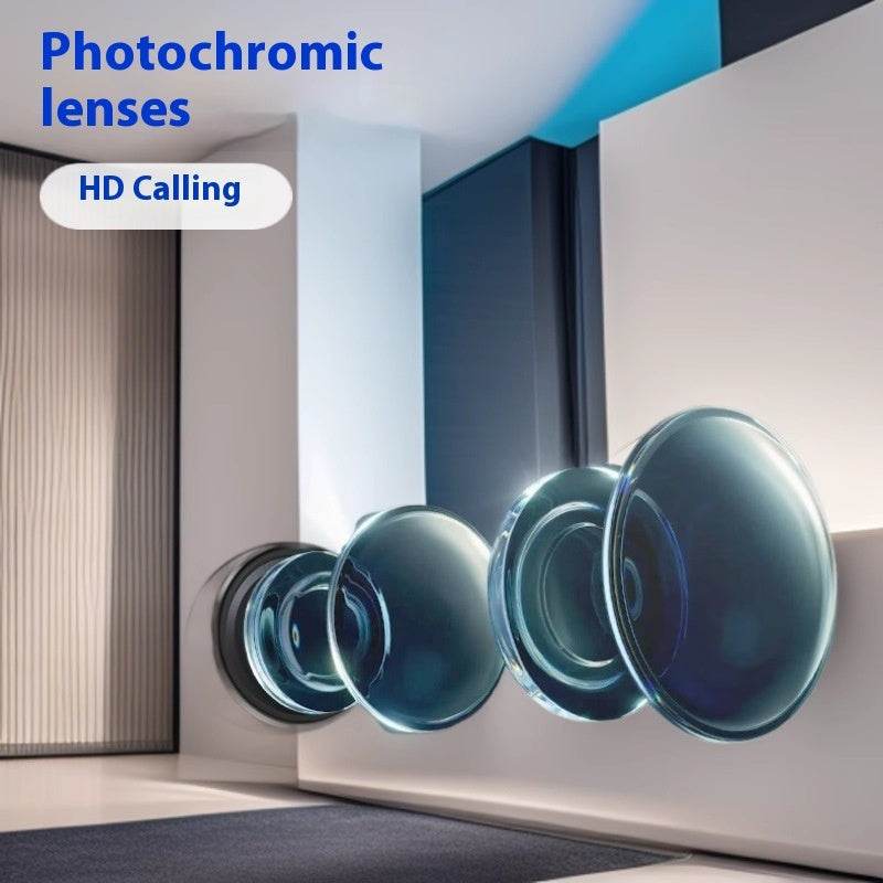 Smart Camera Glasses – Photochromic AI Design for Hands-Free Calls, Music & Photography