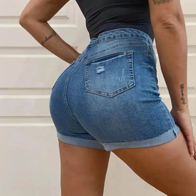Denim Short Pant – Women’s Blue Jeans Summer Shorts