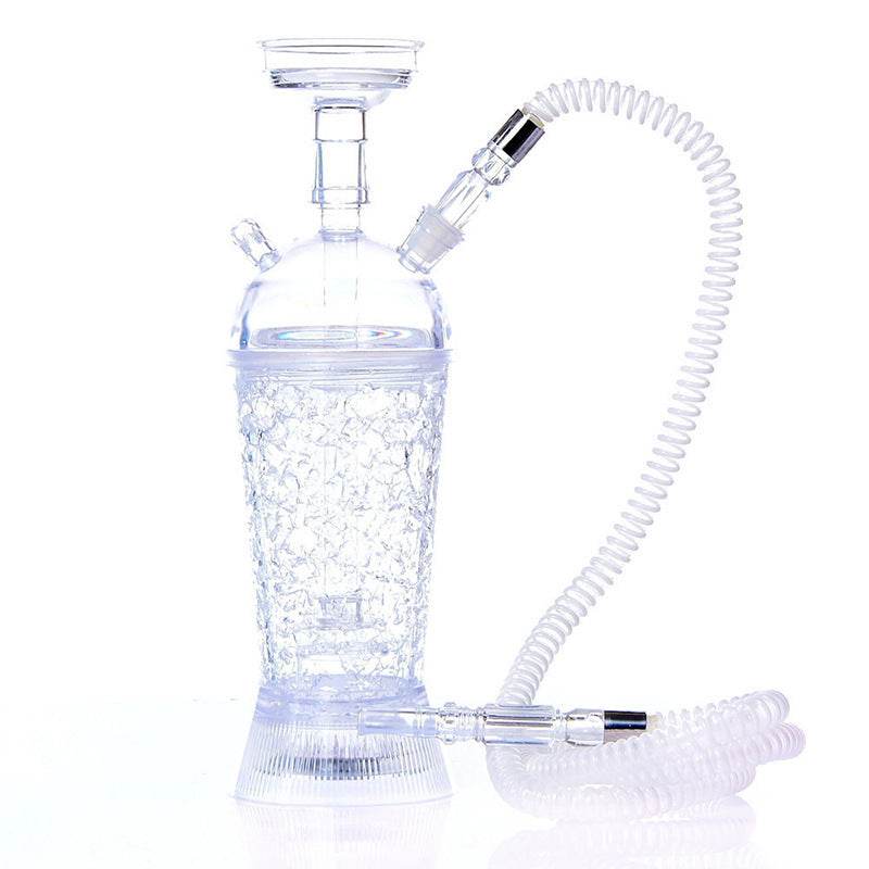 Arabic Hookah With LED Light Portable Car Gel Broken Crystal Cup