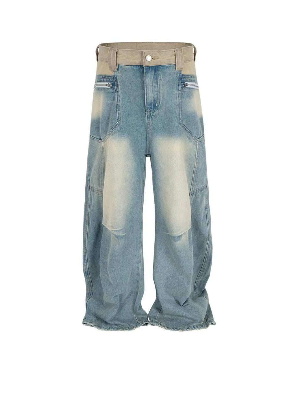 Washed Distressed Design Baggy Jeans Pant For Men And Women