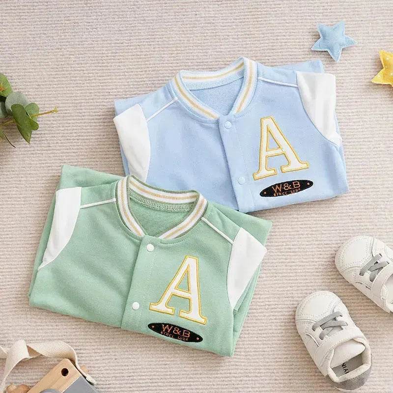 Baby One-piece Spring And Autumn Romper Baseball Uniform cloth