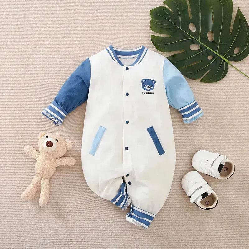 Baby One-piece Spring And Autumn Romper Baseball Uniform cloth