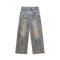 Dirty Ripped Jeans With Waste Soil