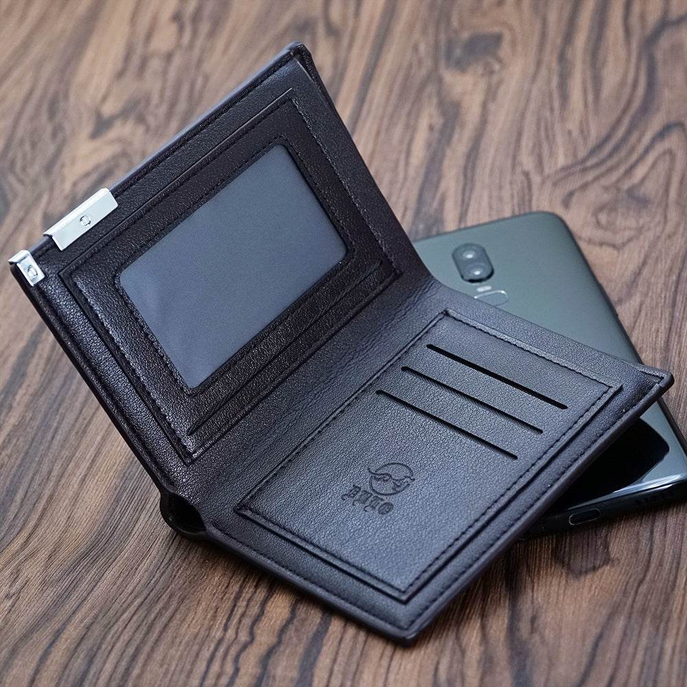 Custom Men's leather Wallet Zipper Valentine's Day gift  Personalized Men's Wallet