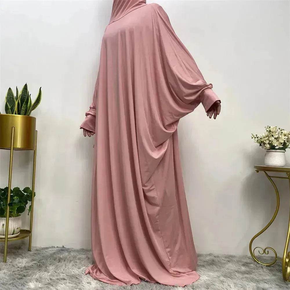 Batwing Sleeve Plain Abaya for ArabArab Women Eid Jalabiya for Women Islamic Wear for Women