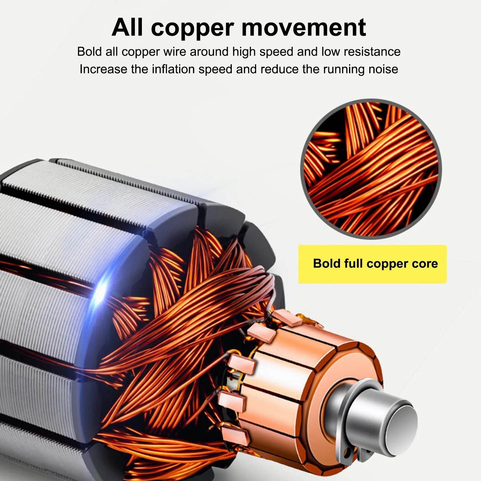Portable High Power Metal Double Cylinder Car Tire Air compressor