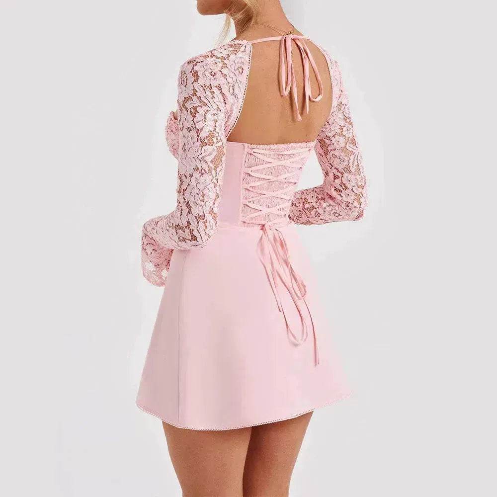 Short  Mini Dress Low Back Mini Dress for Cocktail Evening Party Events.