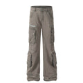 Solid Color Casual Multi-pocket Denim Jean Cargo Pants women