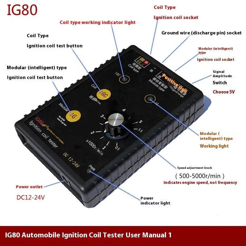 Automobile Car IG80 Ignition Coil Detector Natural Gas Gasoline Detection