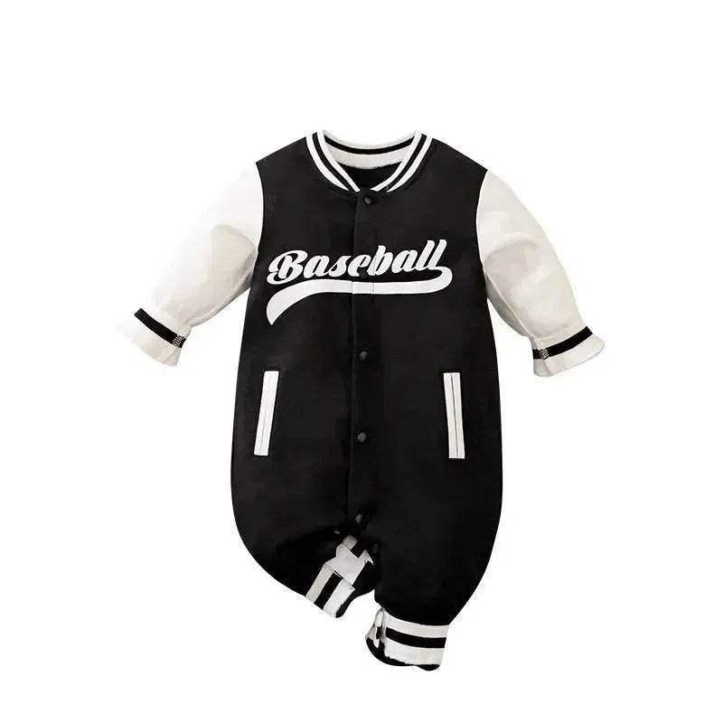 Baby One-piece Spring And Autumn Romper Baseball Uniform cloth