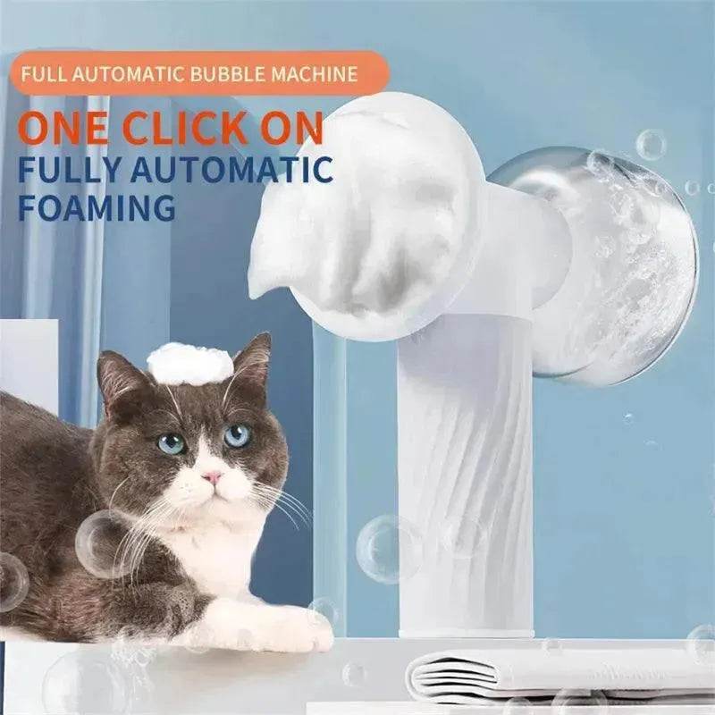 Electric Automatic Foaming Pet Bath Brush with Soap Dispenser