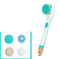Electric Bath Brush Silicone Back Scrubber USB Rechargeable 2 Speeds Rotating Shower Brush Spa Waterproof Body Cleaning Brush