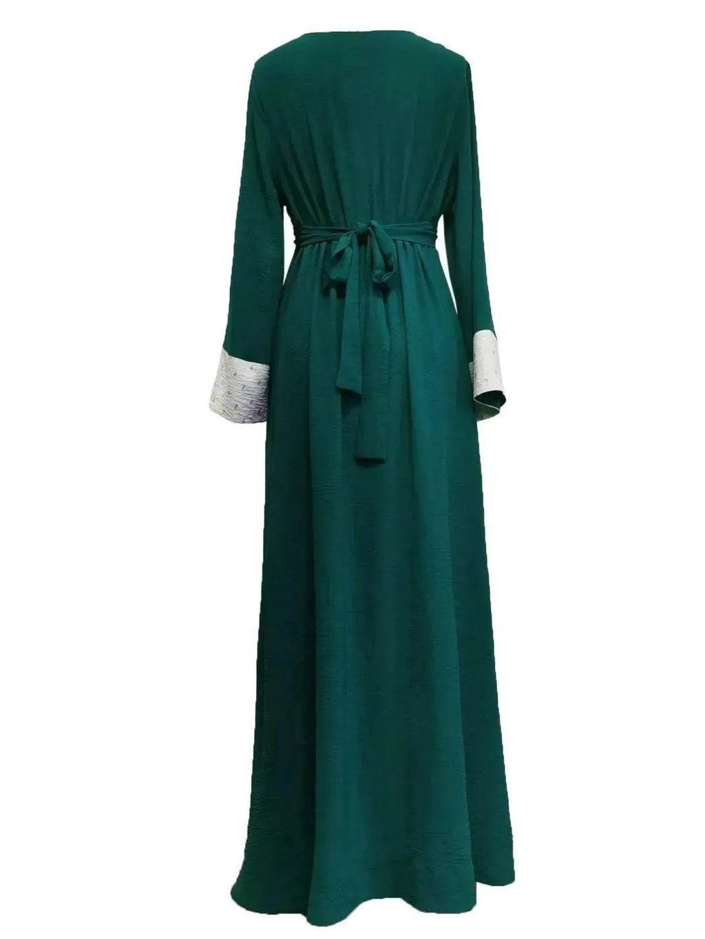 Embroidery Applique Tunic Dinner Party Robe Abaya Dress for Arab Dubai Turkey Middle East Women.