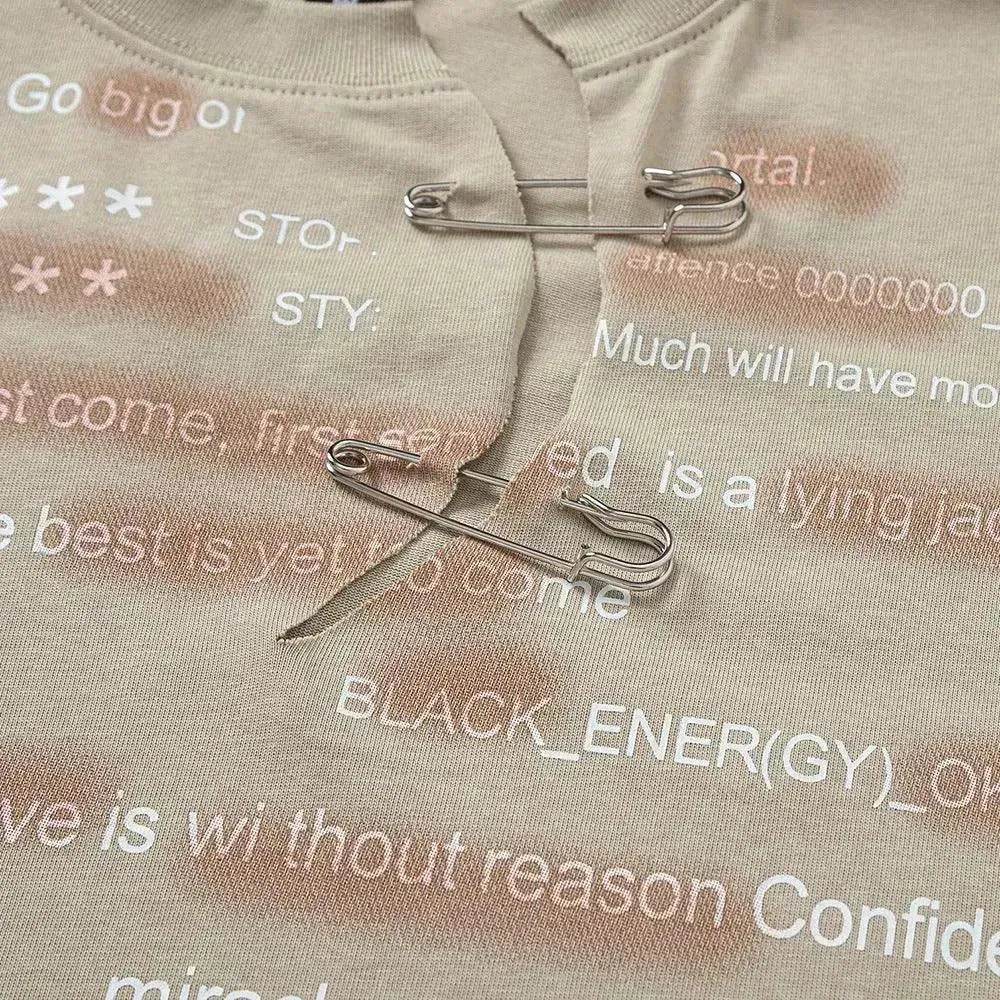 English Letter Short Sleeve Cotton