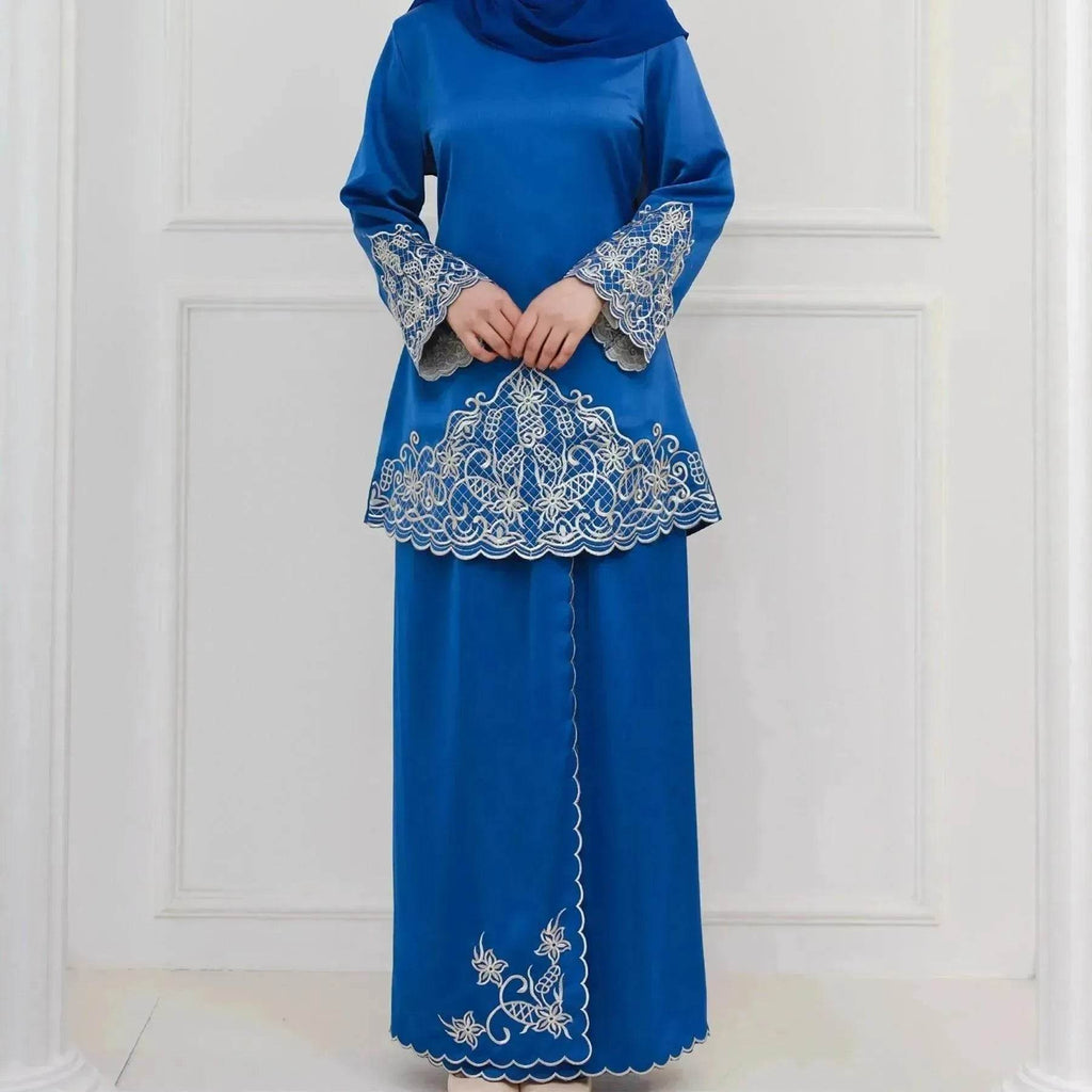 Exquisite Embroidery Two-piece Suit for Turkey Dubai Middle East Women Abaya inspired