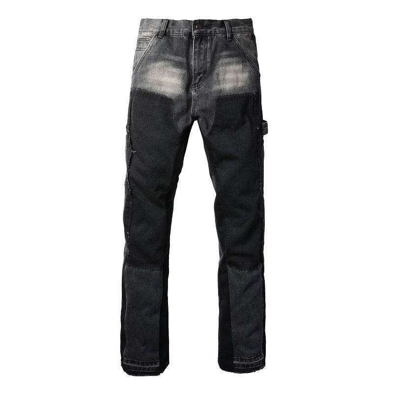 Denim Non-elastic Slim Fit Bootcut Trousers Men Jeans