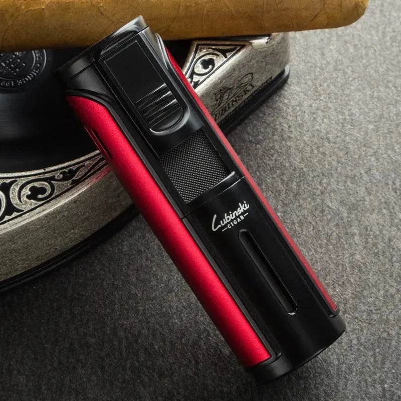 Luxury Cigar Lighter with Cigar Hole Punch