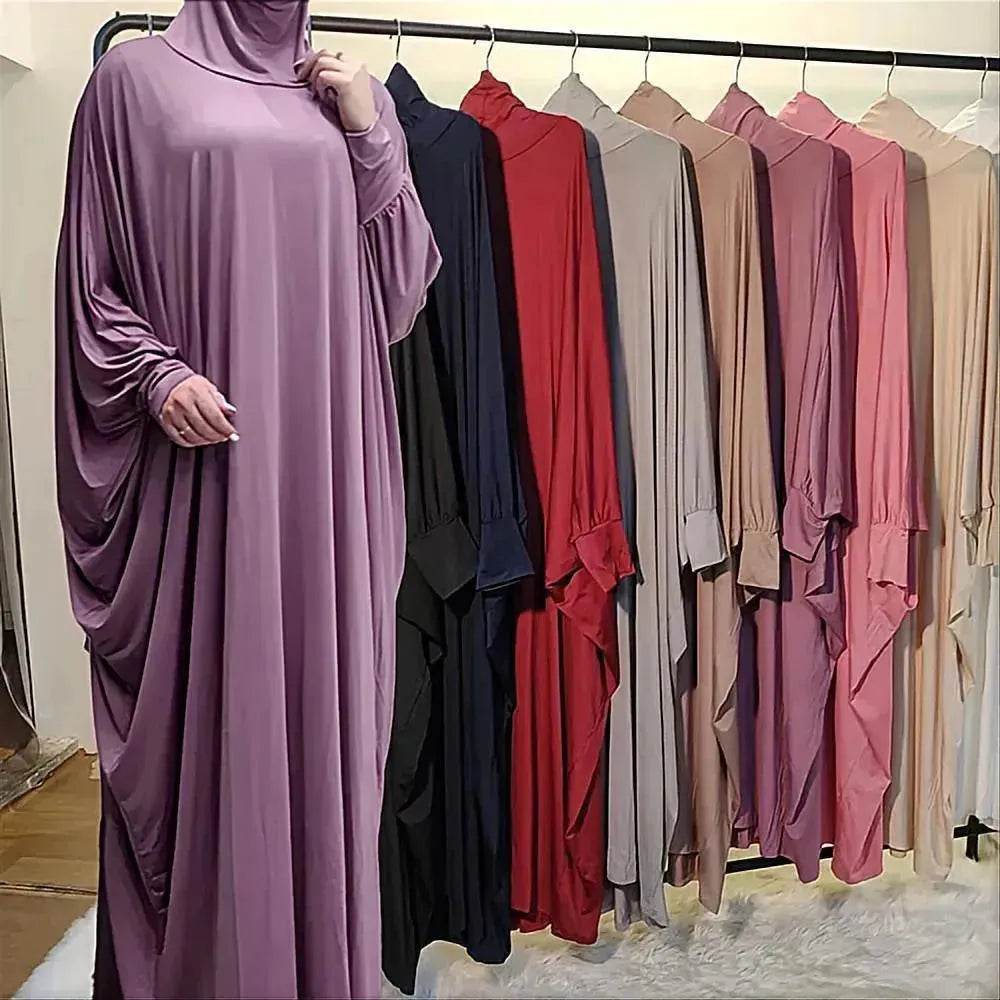 Batwing Sleeve Plain Abaya for ArabArab Women Eid Jalabiya for Women Islamic Wear for Women