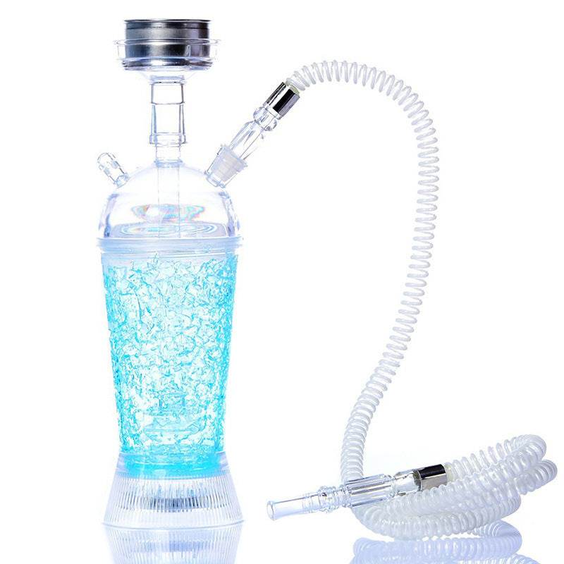 Arabic Hookah With LED Light Portable Car Gel Broken Crystal Cup