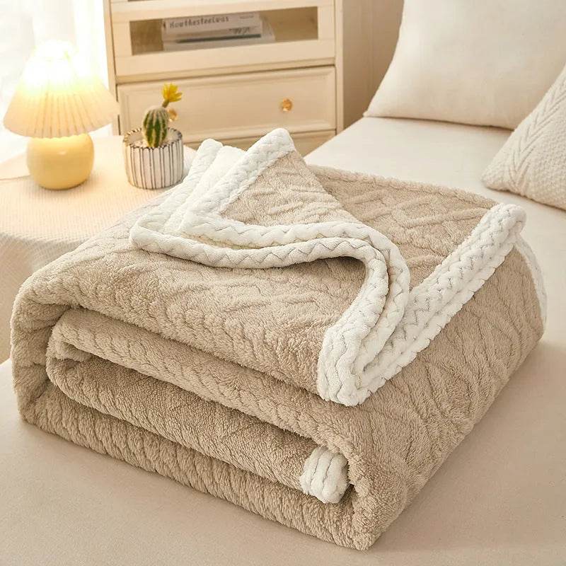 Blanket Double Thickened Warm Coral Fleece Sofa Winter Blanket