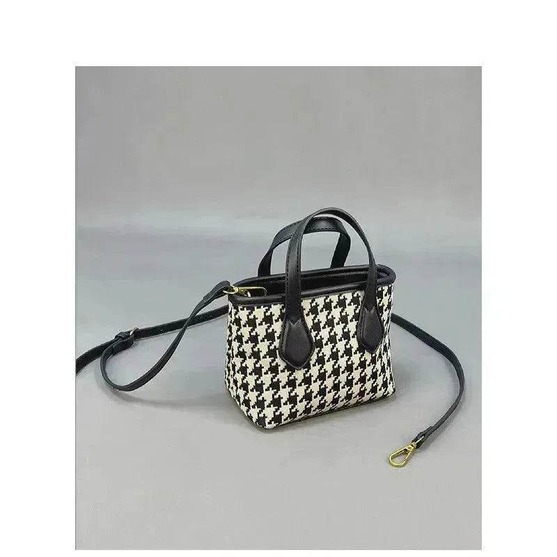 Fashion Houndstooth Single-shoulder Messenger Bag for Women