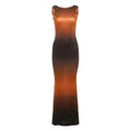 Fashion Trend Multicolor Printed Pullover High Waist Dress