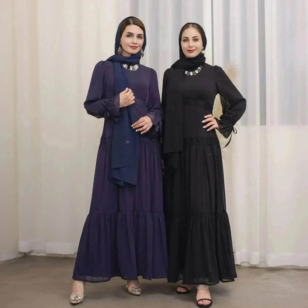 Fashionable and Exquisite Abaya maxi Dress for Exquisite Arab Dubai Turkey Middle Eastern Women.