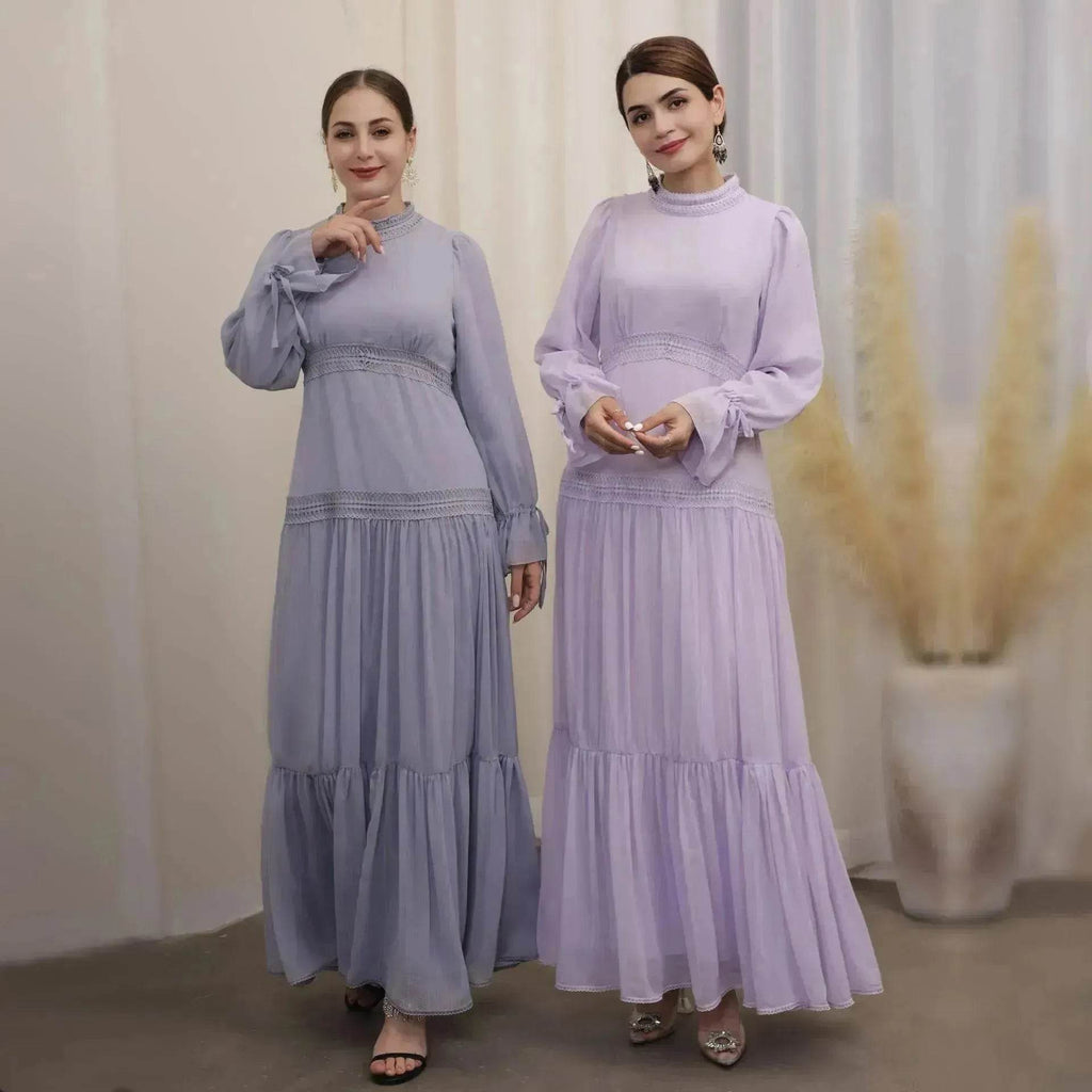 Fashionable and Exquisite Abaya maxi Dress for Exquisite Arab Dubai Turkey Middle Eastern Women.