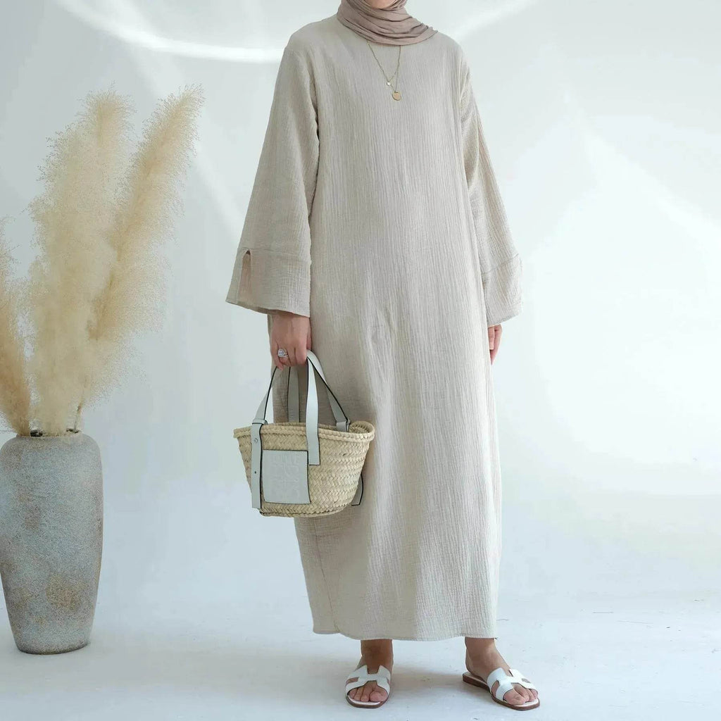 Plain Abaya Dress Eid Abaya 2025 Simple cotton abaya